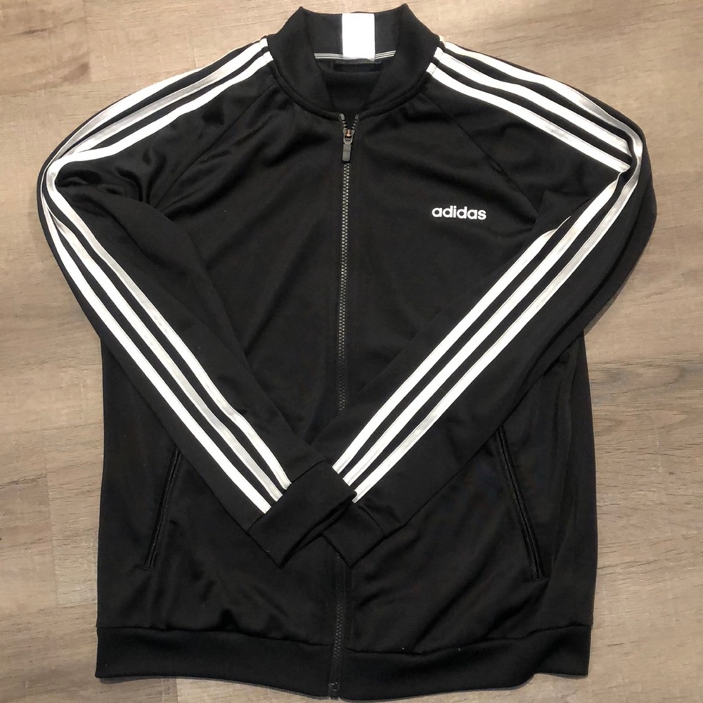 FLASH SALE Adidas Black Basic Active Wear Zip Up Jacket L